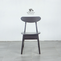 Ropan Kursi Cafe Scandinavian Kayu Jati Black Finish
