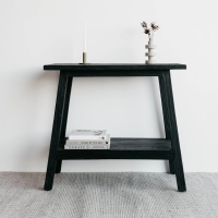 Sara Reclaimed Teak Console Black Rustic