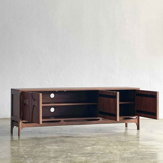 Sazam TV Console Bufet Meja Tv Jati Minimalis Retro
