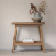 Scandi Reclaimed Teak Console Table Natural 90 cm