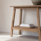 Scandi Reclaimed Teak Console Table Natural 90 cm