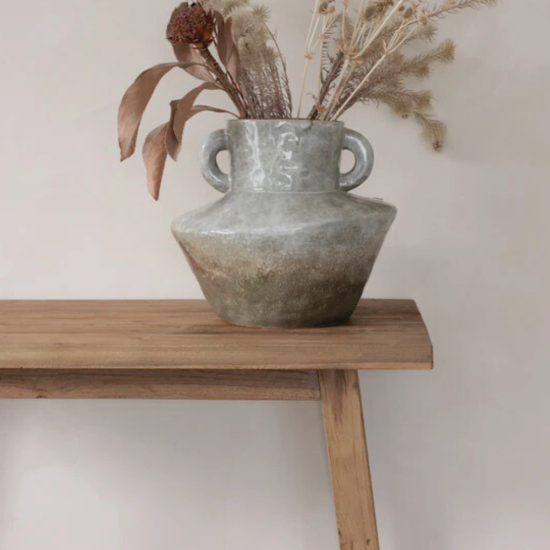Scandi Reclaimed Teak Console Table Natural 90 cm