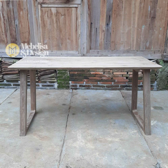 Scandinavian Style Reclaimed Teak Wood Dining Table