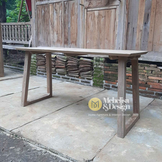 Scandinavian Style Reclaimed Teak Wood Dining Table