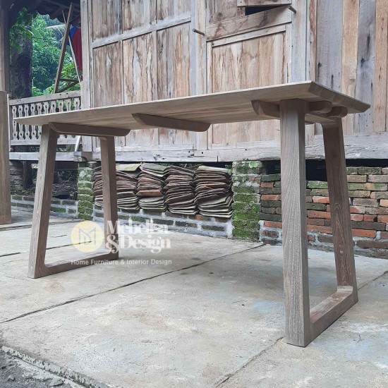 Scandinavian Style Reclaimed Teak Wood Dining Table