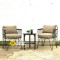Set Kursi Teras Besi Industrial Modern Hitam