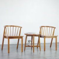 Set Kursi Teras Minimalis Japandi Kayu Jati