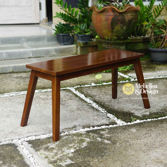 Set Meja Bangku Makan Minimalis Japandi Kayu Jati