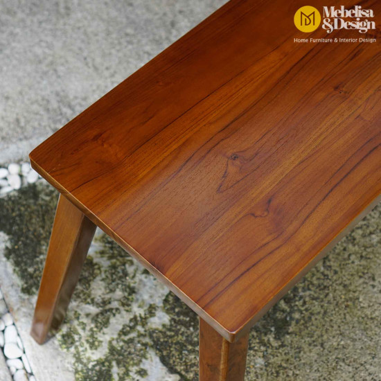 Set Meja Bangku Makan Minimalis Japandi Kayu Jati