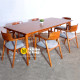 Set Meja Makan 6 Kursi Hiroshima Jati Retro