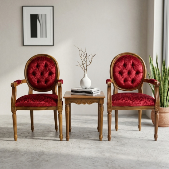 Set Kursi Meja Teras Louis Kayu Jati