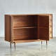 Sideboard Bufet Minimalis Retro Kayu Jati Solid 4 Laci