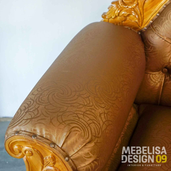 Sofa Bangku Santai Tampar Ukiran Anggur Kayu Jati