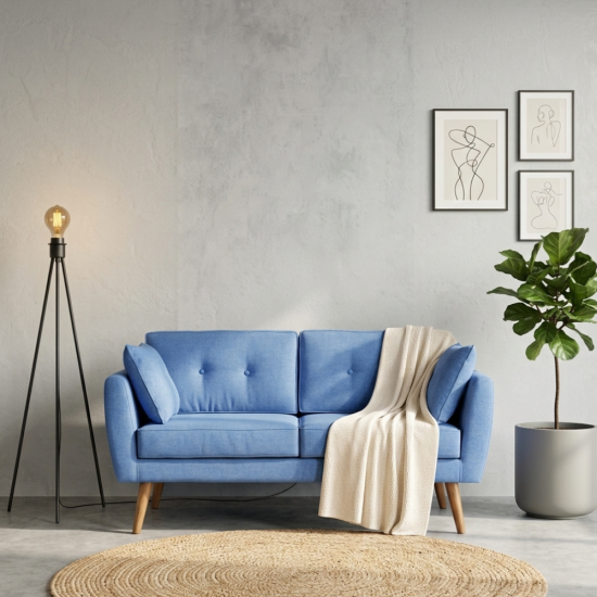 Sofa Depan TV 2 Seater Model Retro Modern Jati