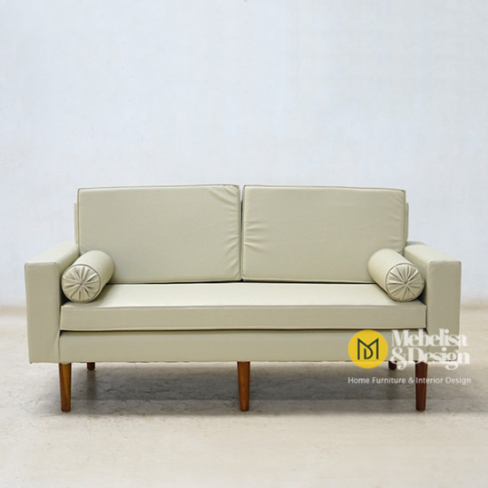 Sofa Ruang Tamu Minimalis 2 Seater Retro Jati