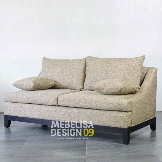 Sofa Santai 2 Seater Minimalis Charoline Kayu Jati