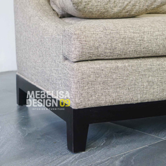 Sofa Santai 2 Seater Minimalis Charoline Kayu Jati