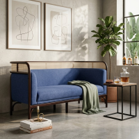 Sofa Santai Anyaman Rotan Rangka Jati Scandia