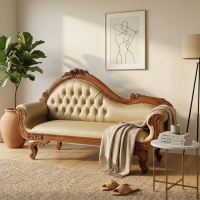Sofa Santai Panjang Kayu Jati Ukiran Jepara