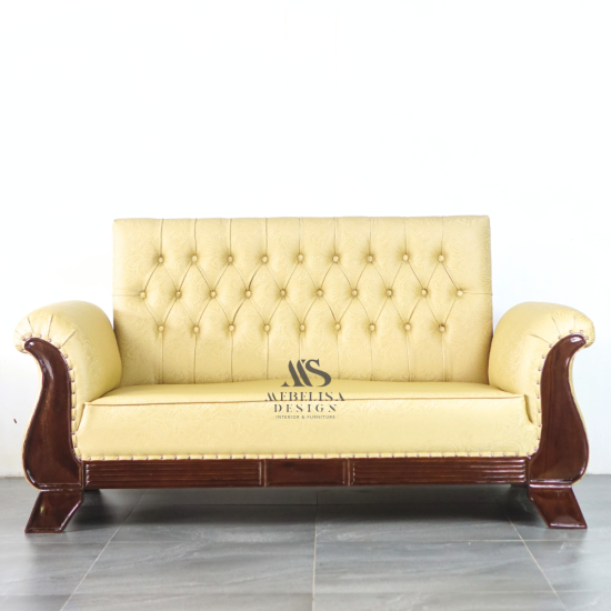 Sofa Santai Ruang Tamu Mewah Klasik Kayu Jati
