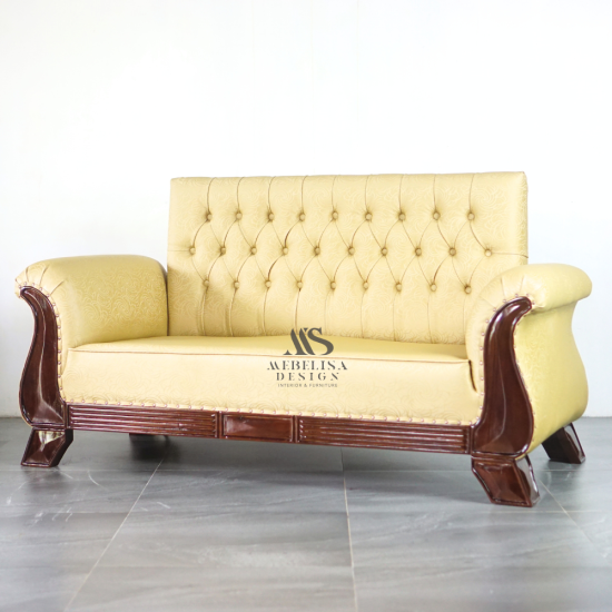 Sofa Santai Ruang Tamu Mewah Klasik Kayu Jati