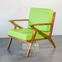 Sofa Single Scandinavian Minimalis Modern Kayu Jati Sofa Single Scandinavian Minimalis Modern Kayu Jati