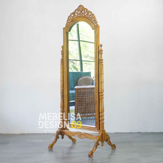 Standing Morror Pigura Cermin Full Body Kayu Jati Ukiran Standing Morror Pigura Cermin Full Body Kayu Jati Ukiran