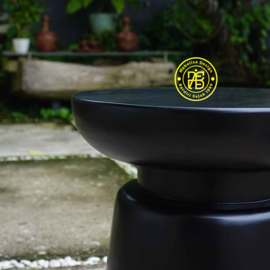 Stool Bulat Kayu Solid Trembesi