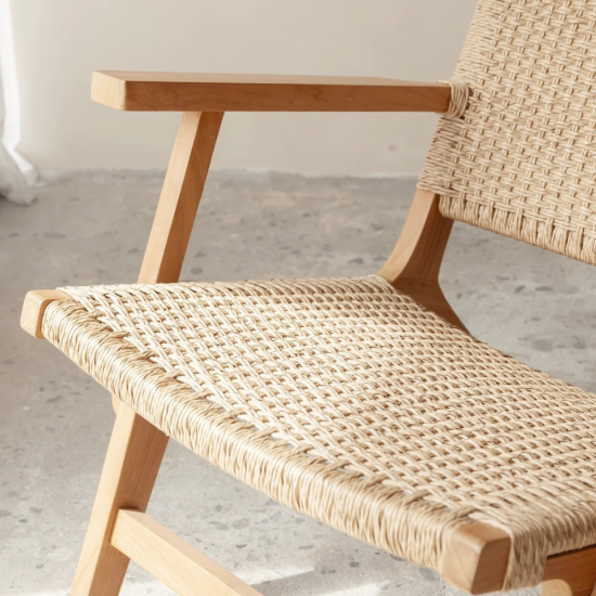 Sunday Teak Lounger with Arm Rest
