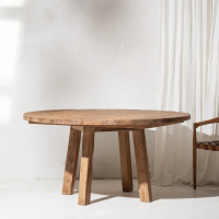 Tavla Round Dining Table Recycled Teak
