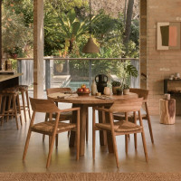 Tavla Round Dining Table Recycled Teak