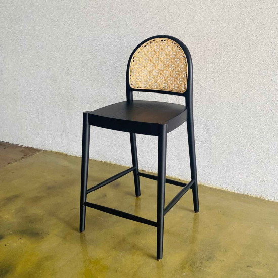 Tawam Bar Stool Kursi Bar Kombinasi Rotan Modern Vintage Tawam Bar Stool Kursi Bar Kombinasi Rotan Modern Vintage