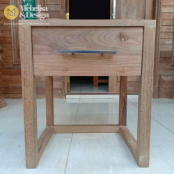 The Courney Bedside Table Recycled Teak Wood