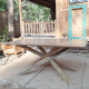 The Java Cross Legs Reclaimed Teak Dining Table
