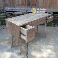 Vanity Recycle Teak Dressing Table with Flip Top Mirror