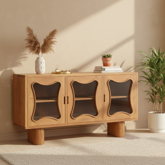 Warada Sideboard Bufet Credenza Minimalis Kayu Jati