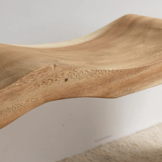 Wave Bench Suar Wood Natural
