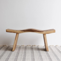 Wave Bench Suar Wood Natural
