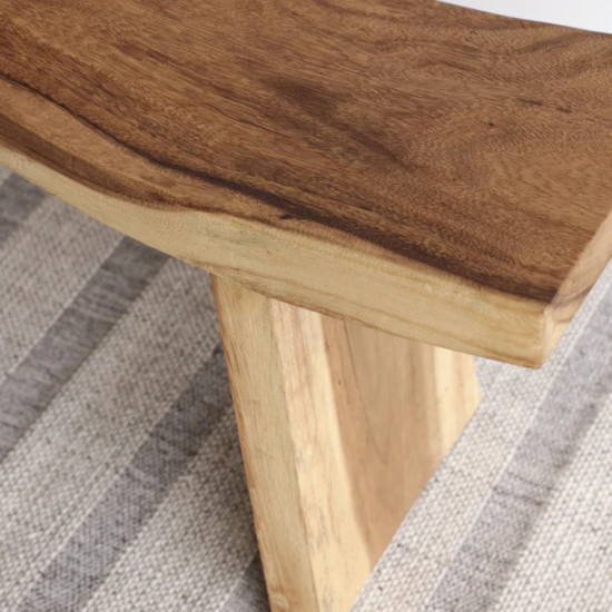 Wave Bench Suar Wood Natural
