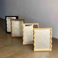 Wavy Mirror Cermin Dinding Kayu Jati Wavy Mirror Cermin Dinding Kayu Jati