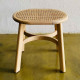 Zaha Stool Kursi Bangku Stool Retro Kayu Rattan Base Zaha Stool Kursi Bangku Stool Retro Kayu Rattan Base