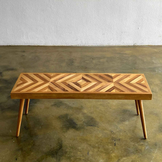 Zareen Bench Bangku Makan Tempat Duduk Retro Mid-Centrury