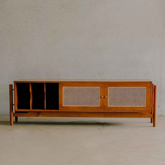 Zaria TV Console Bufet Ruang Tamu Meja TV Retro Mid-Century Zaria TV Console Bufet Ruang Tamu Meja TV Retro Mid-Century