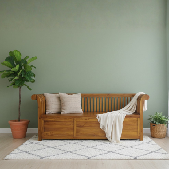 Bangku Bale Bale Panjang Minimalis Kayu Jati