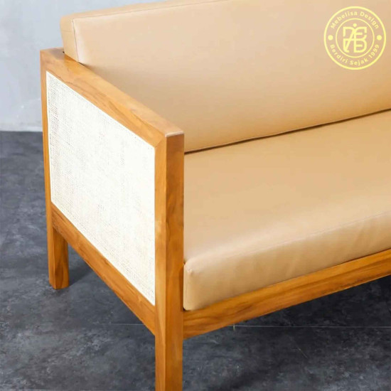 Bangku Sofa Santai Kombinasi Rotan 2 Seater Rangka Jati Bangku Sofa Santai Kombinasi Rotan 2 Seater Rangka Jati