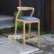 Barstool Kayu Jati Minimalis Scandinavian Bleaching