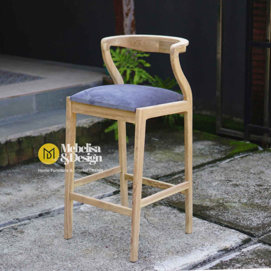 Barstool Kayu Jati Minimalis Scandinavian Bleaching Barstool Kayu Jati Minimalis Scandinavian Bleaching