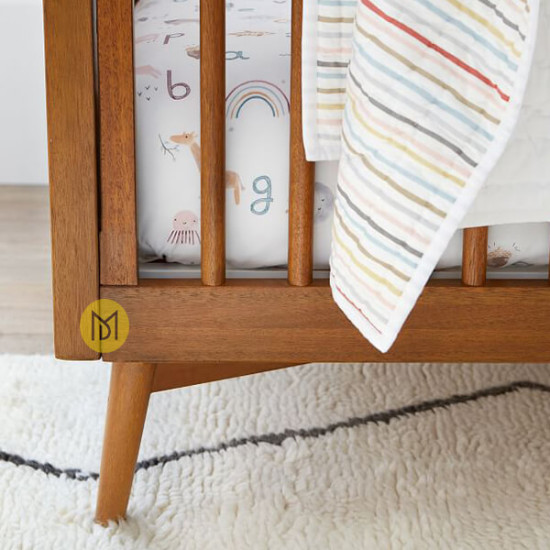 Box Bayi Kayu Jati Minimalis Mid-Century West