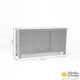 Bufet Minimalis Modern 3 Pintu Sliding Kayu Jati