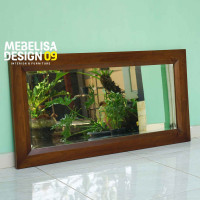 Cermin Dinding Pigura Kaca Minimalis Kayu Jati Cermin Dinding Pigura Kaca Minimalis Kayu Jati
